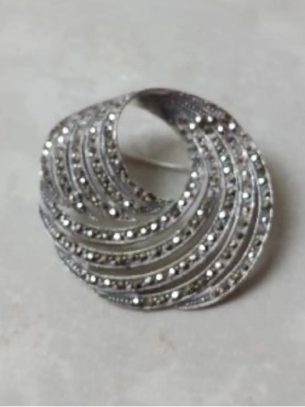 Silver Sparkly Brooch